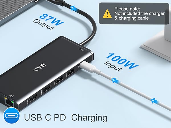 usb c dock displayport laptop hub pc docking station computer