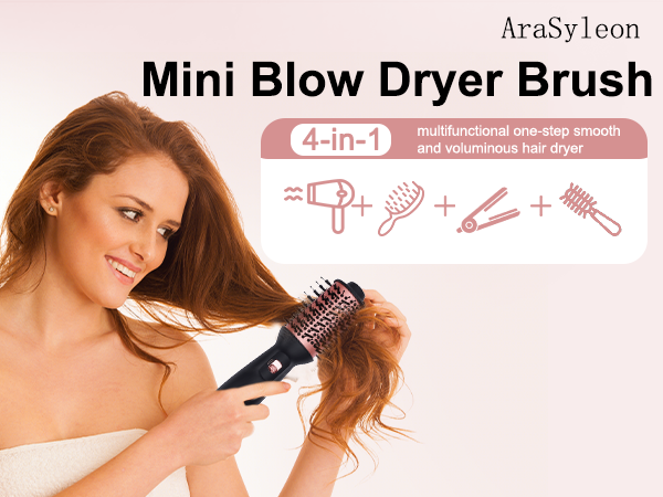 Mini blow dryer brush