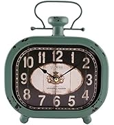 La Crosse 404-3425 Distressed Teal Metal Clock