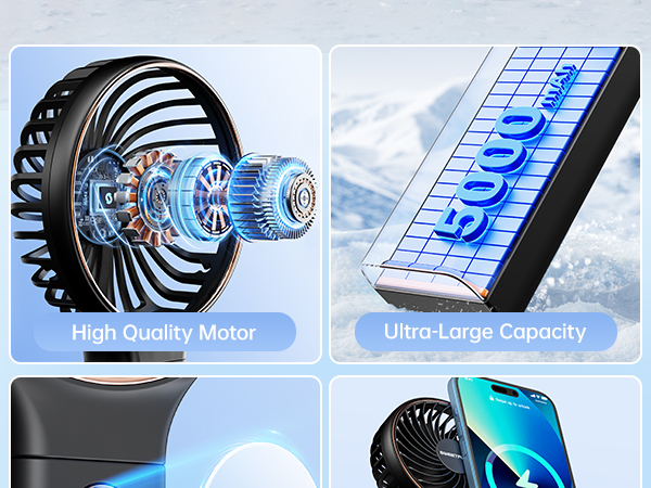 Portable handheld fan