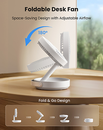 foldable desk fan