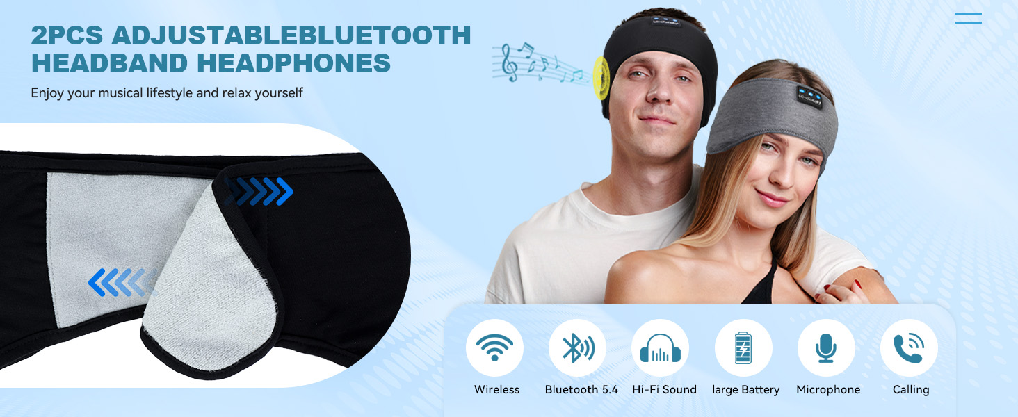 2 pack sleep headphones