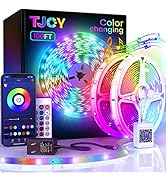 100ft Bluetooth LED Strip Lights, SMD5050 Music Sync LED Lights Strip, RGB Color Changing LED Lig...