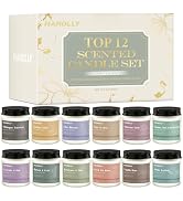 12 Pack Candles for Home Scented, Aromatherapy Candles Gifts Set for Women, Lavender, Vanilla, Ro...