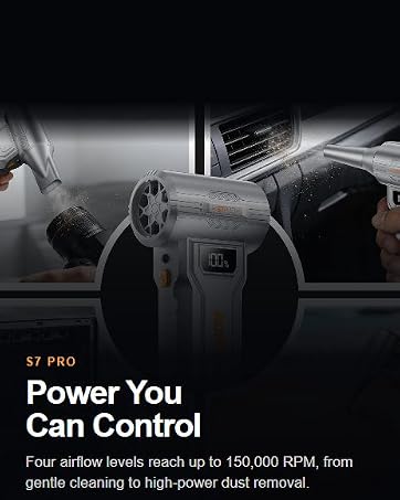 HOPETOOL Air Duster can be used to clean camera lenses and car air conditioning vents