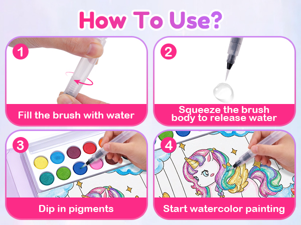 CMTOOP Paint with Water Coloring Books for Kids