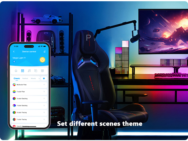 Set different scenes theme