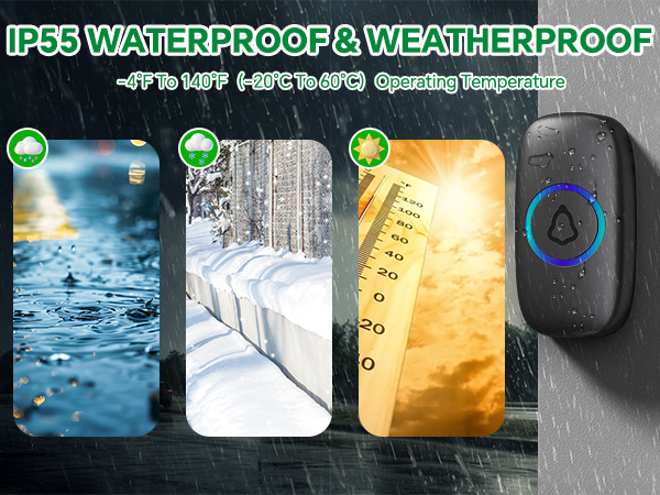 wireless doorbell waterproof