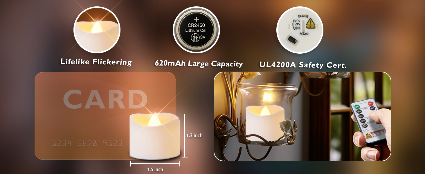 remot control tea lights battery operated