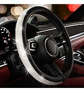 HOTOR Steering Wheel Cover - Cute Bling Car Steering Wheel Cover for Women &amp; Girls with Sparkly D...