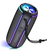 INFURTURE Portable Bluetooth Speaker with 40W Powerful Sound, RGB Lights, Speakers Bluetooth Wire...