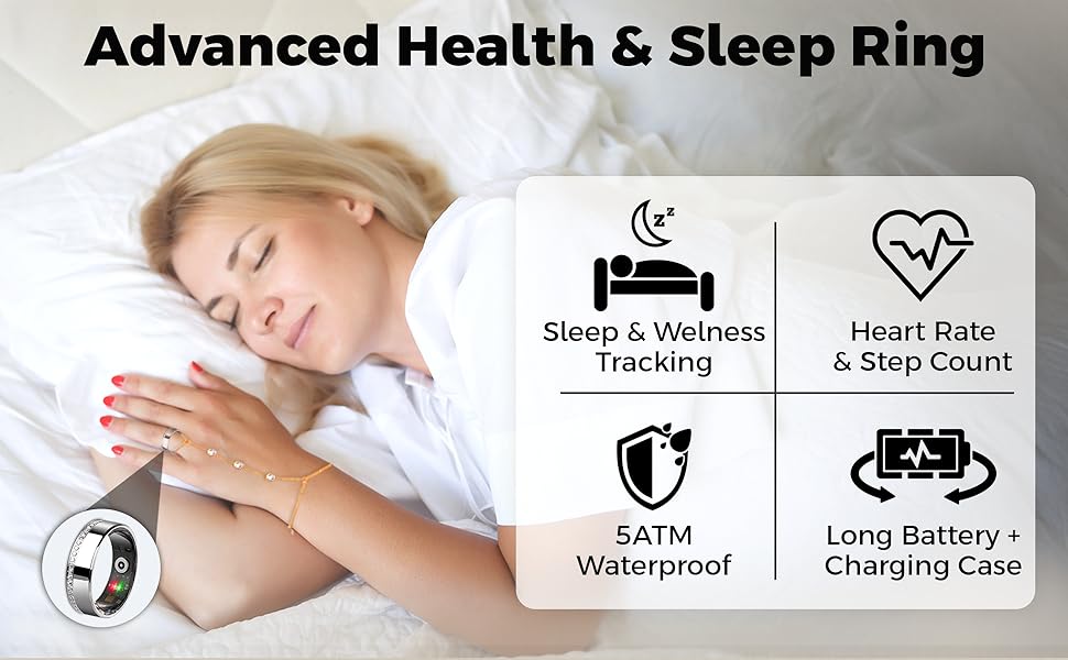 Smart Ring for Women Men ,Health &amp;amp; Fitness, Bracelet