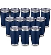Cool Yoleb 20 oz Tumblers Bulk Stainless Steel Tumbler with Lid Double Wall Vacuum Insulated Coff...