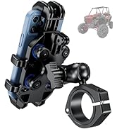 BRCOVAN UTV Phone Mount with Vibration Dampener, Adjustable Heavy Duty UTV Roll Cage Cellphone Ho...