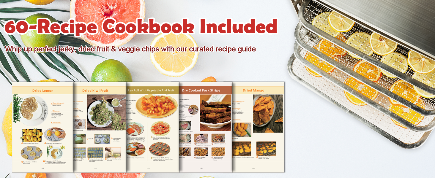 60-Recipe cookbook Included