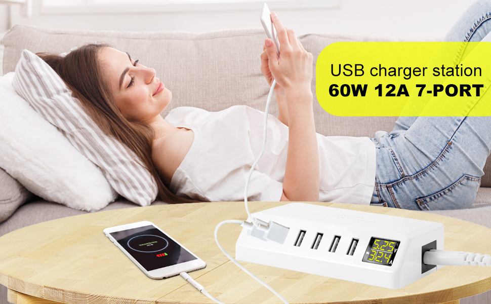 Portable Charging Station Suitable for Home, Office and Travel