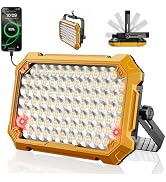 Rechargeable Magnetic Portable Flood Light,13000mAh 10000LM LED Work Light | 4 Modes, 180° Rotata...