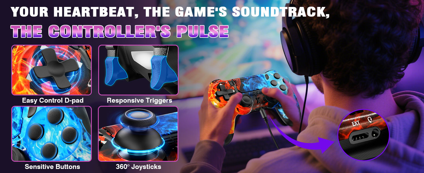 Puiseno Wireless Controller for PS-4