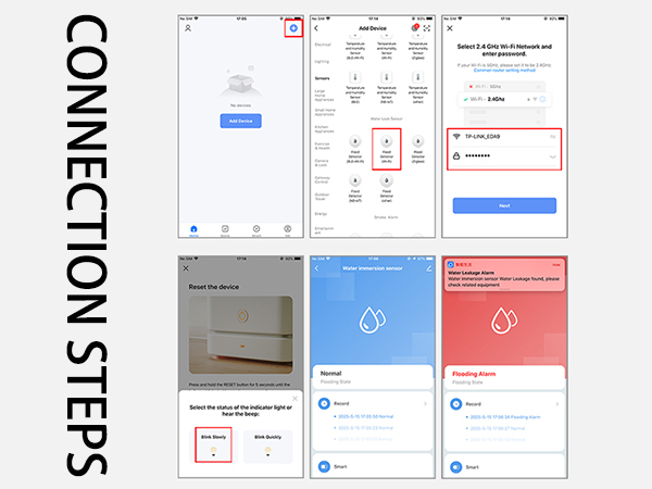 WiFi Water Leak Detector Tuya Smart Water Sensor 100dB Adjustable Alarm App Alerts Home kitchen ?