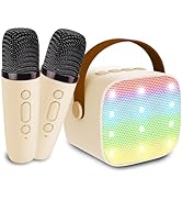 Mini Karaoke Machine for Kids & Adults, Kids Toys for Girls & Boys Gifts, Bluetooth Speaker with ...
