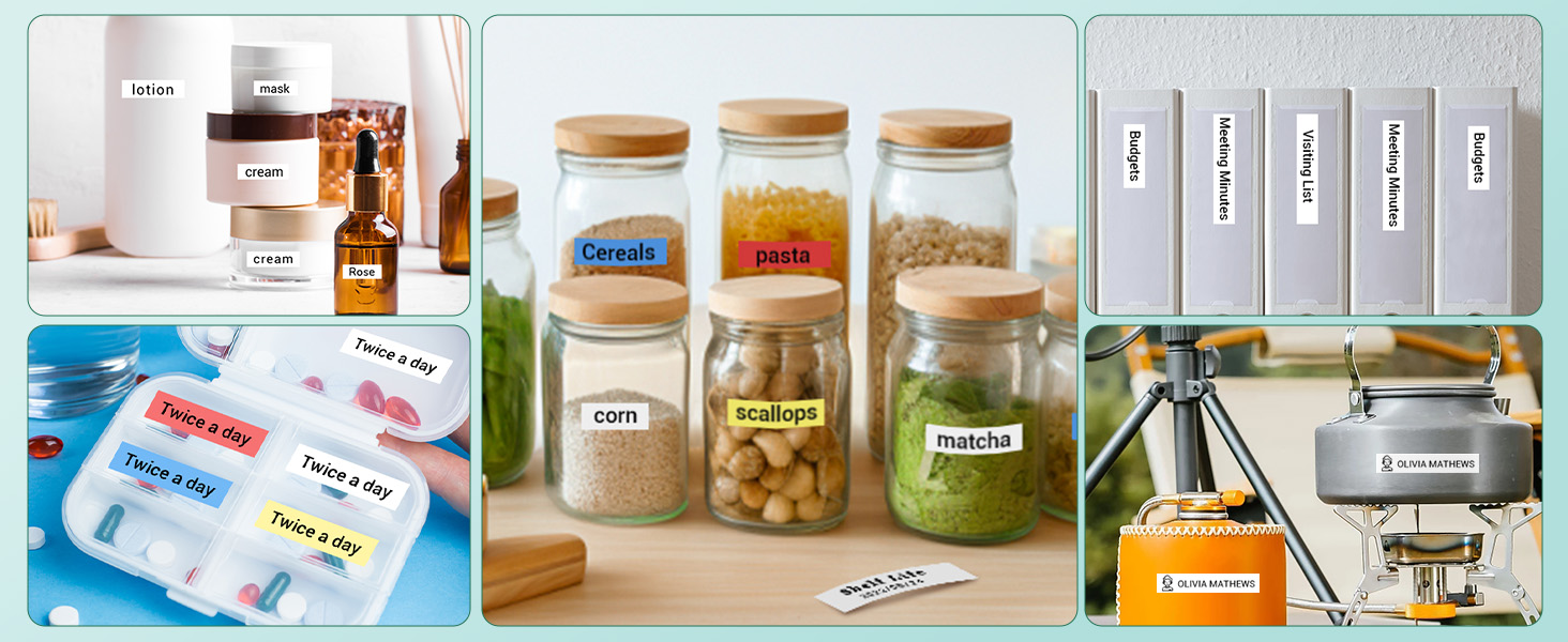 label maker for home organization jar waterproof