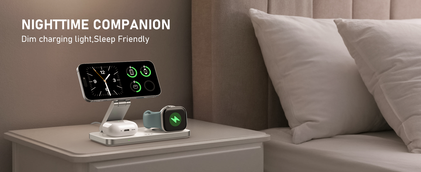 foldable 3 in 1 wireless charging station