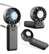 duludulu Portable Handheld Fan With Ice Cooling, 3-IN-1 Turbo Fan 5-Speed High-Velocity Personal ...
