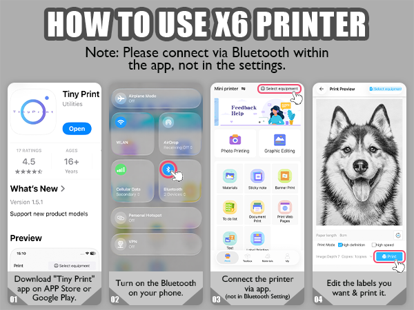 How to use X6 Printer