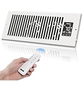 PowerScale Quiet Register Booster Fan Fits 4” x 12” Register Holes with 9-Speed Control Smart Reg...