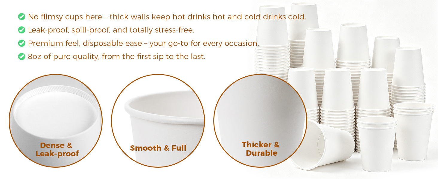 8oz paper cups