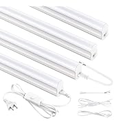 YULINKCO 4FT LED Shop Lights, 2300LM 6500K Bright White LED Integrated Fixture, 20W Linkable Gara...