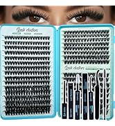 Wispy Lash Clusters Kit 640pcs Eyelash Cluster Extensions Curl Individual False Eyelashes Natural...