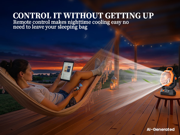 stay cool with this portable fan for tent at night without leaving your sleeping bag