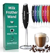 Elementi Milk Frother Wand &amp; Matcha Mixer, Mini Electric Whisk for Coffee - Frother for Coffee - ...