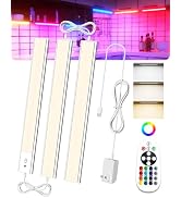 Haigvel RGB Under CabinetLights Plug in,12 Inch,3-Panel Wired Parallel | Remote Control, 150-LED,...