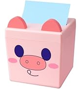 Dormercy Pop-up Notes Dispenser, 3x3 in, Magnetic Design, Cute Pink Pig, Large Capacity (Patent R...
