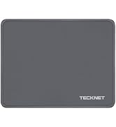 TECKNET Mouse Pad with Anti-fray Stitchin, Waterproof Surface &amp; Non-Slip Rubber Base with Stitche...