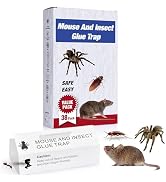 Mouse &amp; Roach Insect Traps Indoor for Home, 38Pack Glue Traps for Mice Ant Snake Rats Rodents, St...