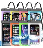 Famoby 8 Pack Multicolor Waterproof Phone Pouch, Cell Phone Waterproof Case Dry Bag,Protection Le...