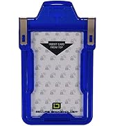 Identity Stronghold - Secure RFID Badge Holder for 1 Card - Heavy Duty Hard Plastic ID Badge Hold...