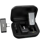 Sofn Wireless Lavalier Microphone for iPhone Android,Mini Mic with Charging Case,Lapel Wireless M...