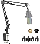Rigych Adjustable Seiren Mic Boom Arm, Mic Stand Compatible with Razer Seiren X Mini V2 V3 USB St...