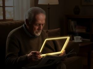 Page magnifier with leds