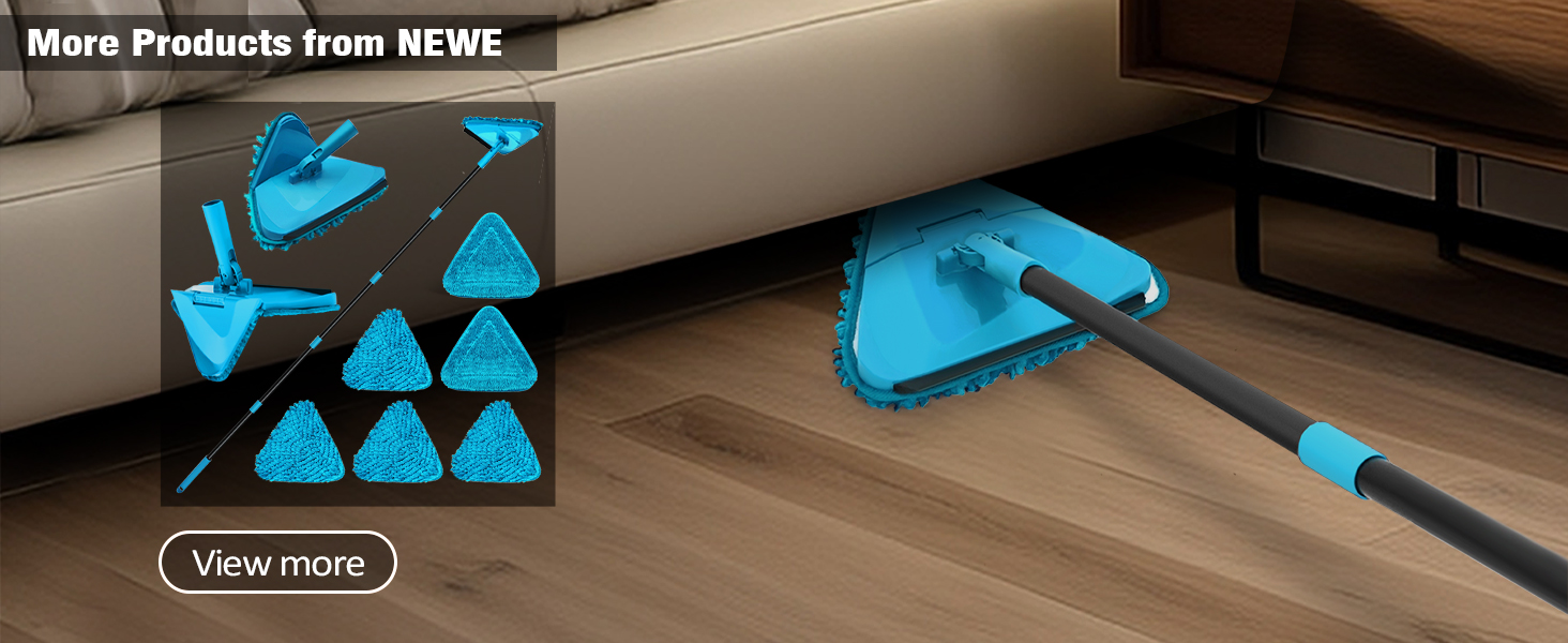 NEWE Wall Mop Cleaner with 80 inches Long Handle