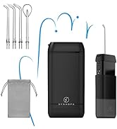 Water Flosser [ Mini Cordless Portable ] Oral Irrigator Water Teeth Cleaner Pick, Telescopic Wate...