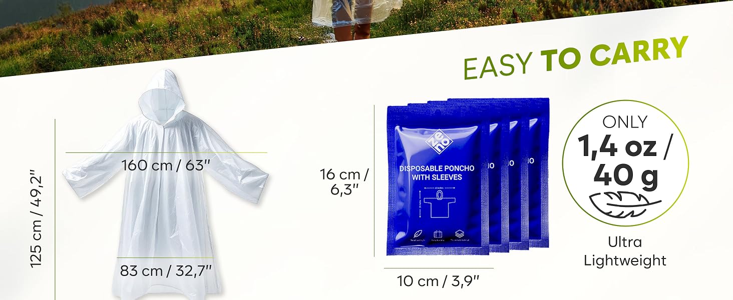 rain ponchos kid adults poncho adult compact pocket travel emergency raincoat packable pack hood