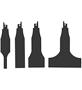4 Pcs Scraping Tool Attachment for Reciprocating Saws, Tile Cleaning Scraper, Black, 0.4in 1.2in ...