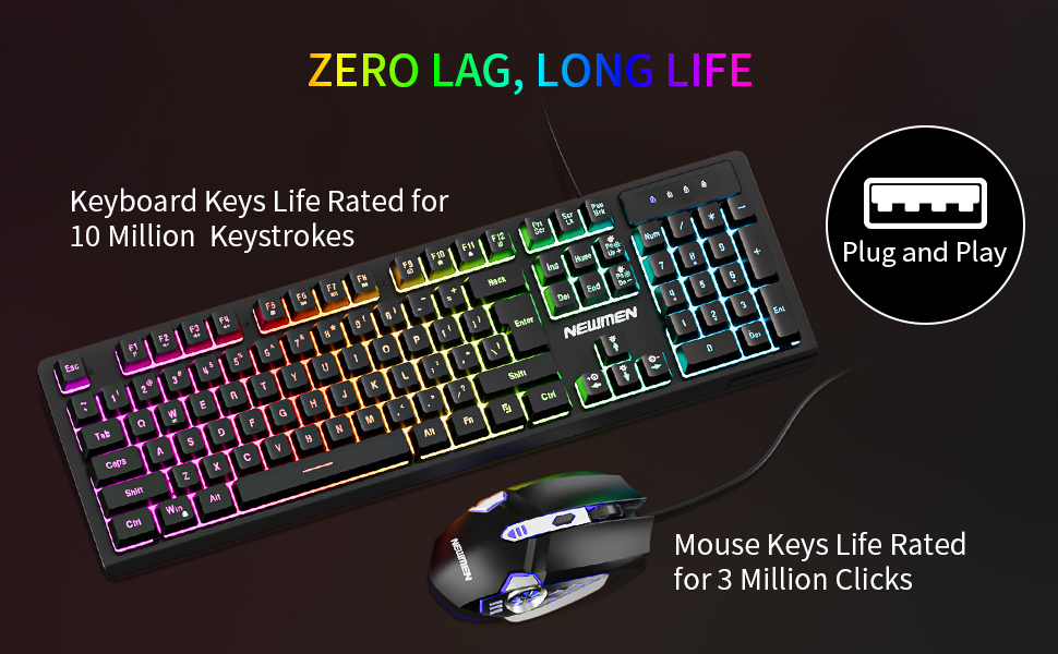 Wired Gaming Keyboard and Mouse Combo
