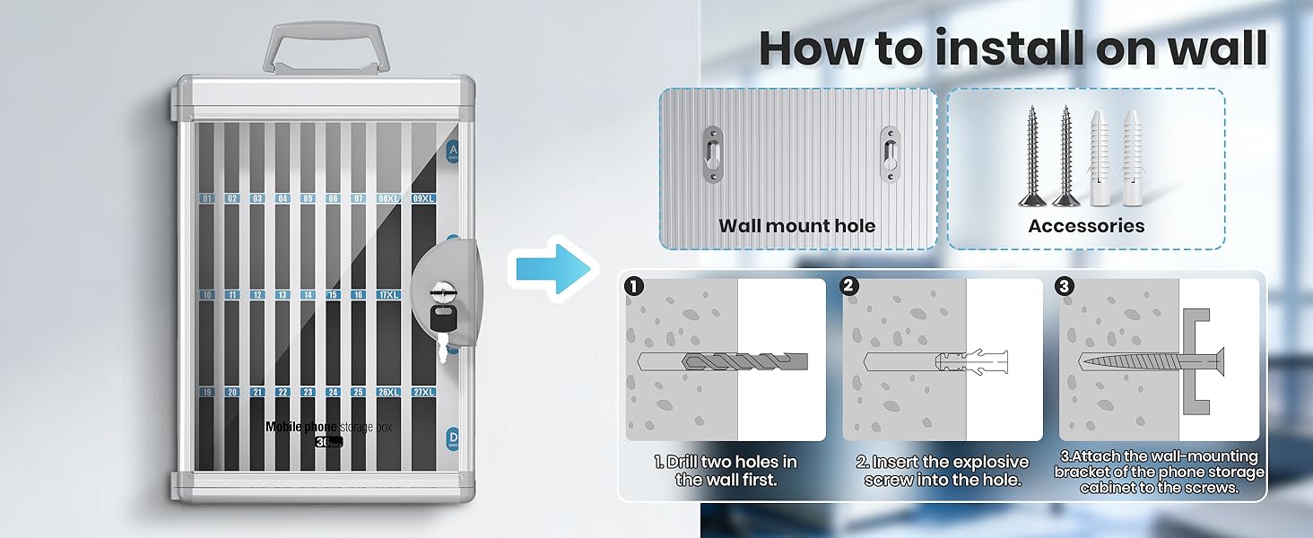 Phone Lock Box Wall Mounted