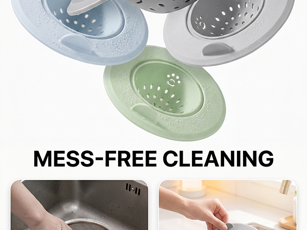  4 PCS Silicone Sink Strainer